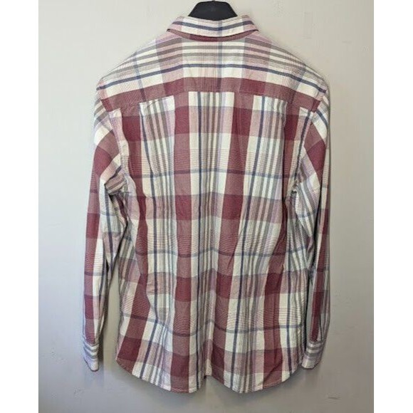 Tommy Bahama Shirt XLarge Red Blue White Long Sleeve Button Down Cotton Silk - Picture 6 of 7